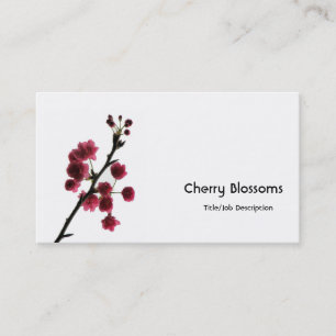 Blossoming Joy/Red Sakura Business Card
