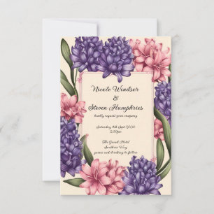Blossoming Love: Elegant Floral Wedding Invitation