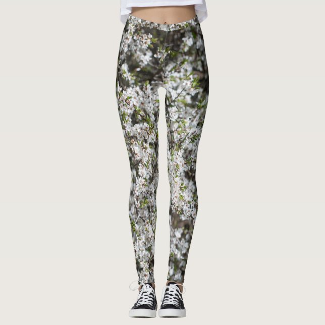 Blossoming of cherry tree leggings (Front)