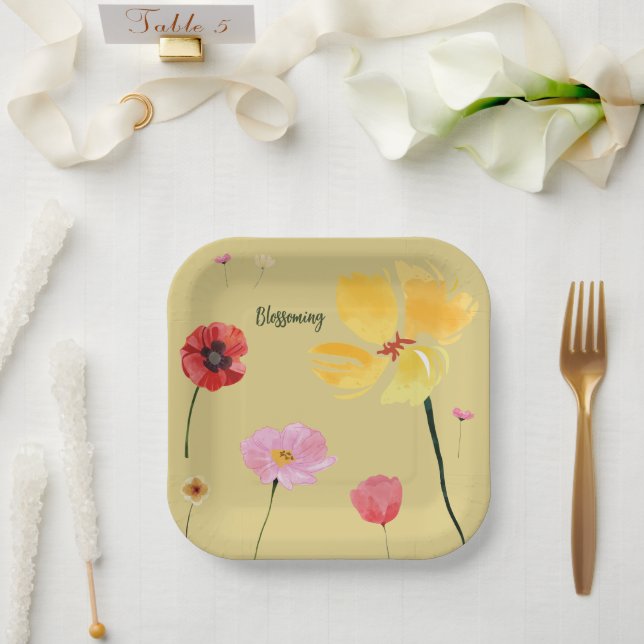 Blossoming Paper Plate (Wedding)