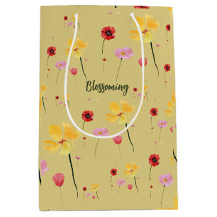 Blossoming Pattern Medium Gift Bag