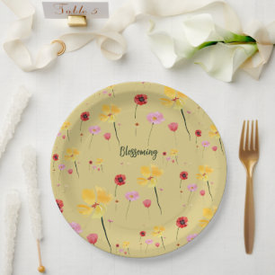 Blossoming Pattern Paper Plate