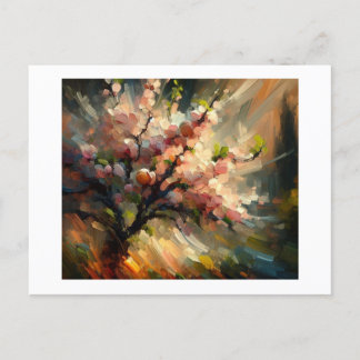 Blossoming Peach Tree,  Postcard