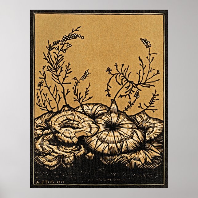 Blossoming Plants - Vintage Botanical Elegance Poster (Front)