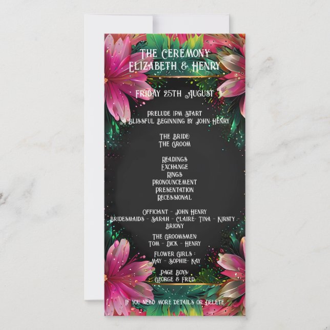 Blossoming Romance: A Full Floral Wedding Theme (Front)