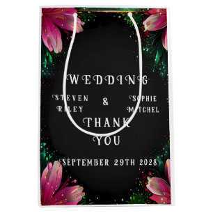 Blossoming Romance: A Full Floral Wedding Theme Medium Gift Bag