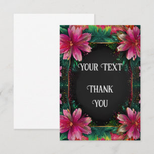 Blossoming Romance: A Full Floral Wedding Theme Thank You Card