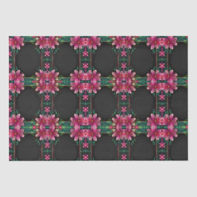 Blossoming Romance: A Full Floral Wedding Theme Tissue Paper (Front)