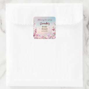Blossoming Romance - Bridal Shower Sticker