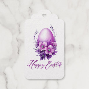 Blossoming Rose Easter Egg Gift Tags
