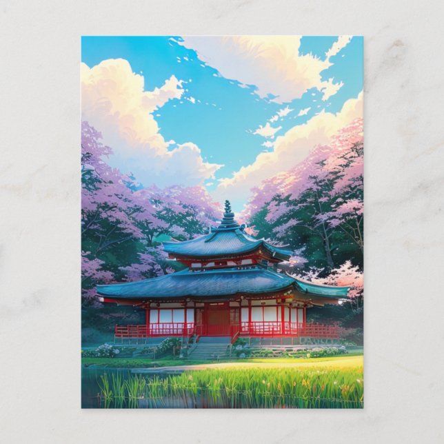 Blossoming Spirit of Japan Postcard (Front)