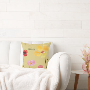 Blossoming Throw Pillow