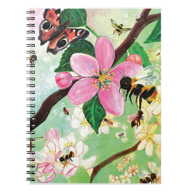 Blossoming Tree with Bees Notebook (Front)