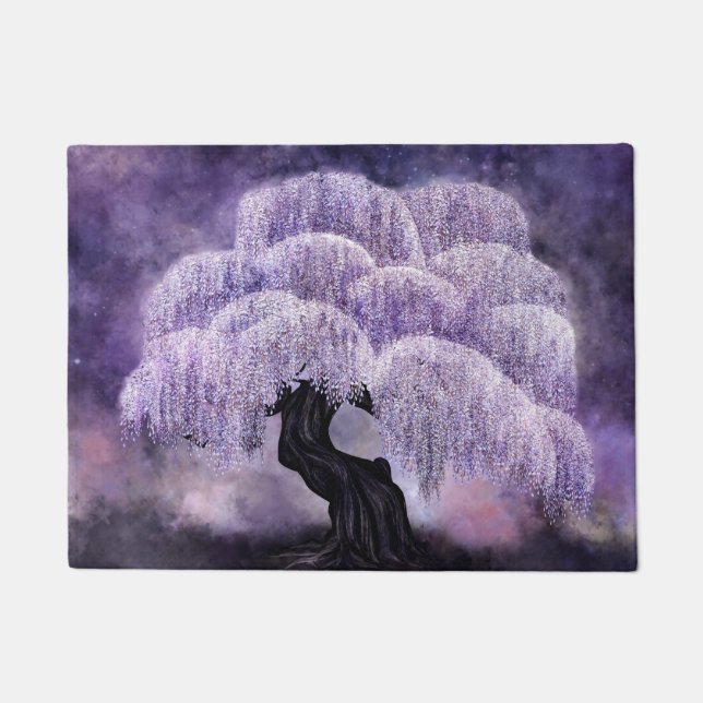 Blossoming Wisteria Tree Doormat (Front)