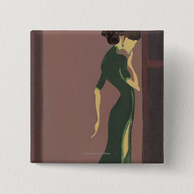 Blossoming Youth No.7 2 Inch Square Button (Front)