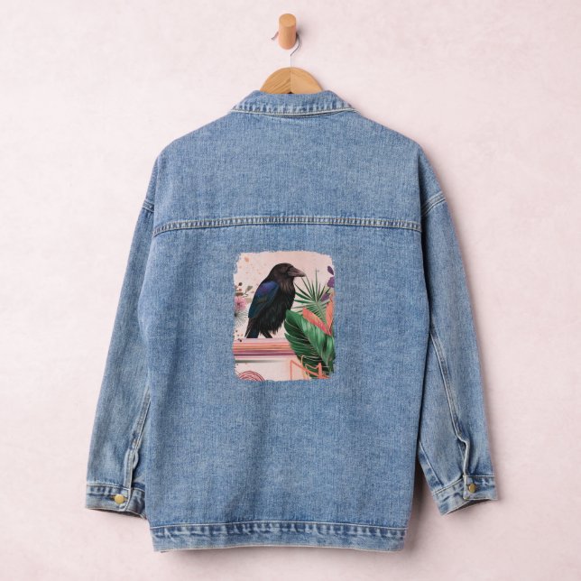 BlossomRaven in Tropical Garden Denim Jacket (Hangar)