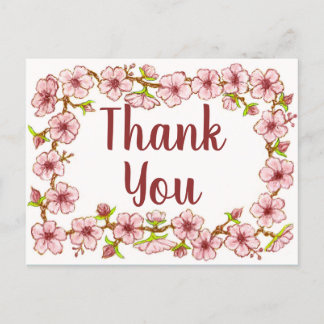 Blossoms Border~Thank You Card 2