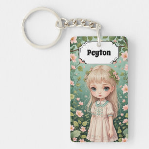 Blossom's Embrace Personalized Keychain