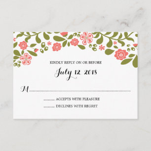 Blossoms fleurs sauvages Mariage RSVP