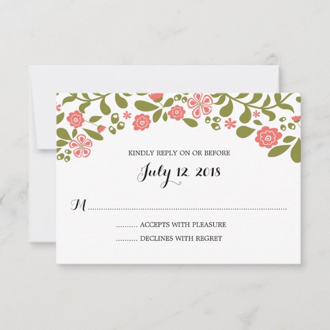 Blossoms fleurs sauvages | Mariage RSVP (Devant)
