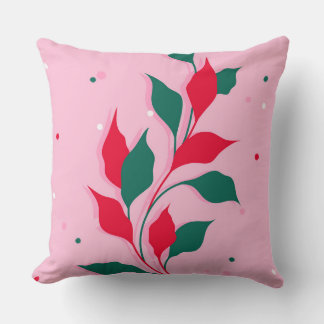 Blossoms in Crimson Throw Pillow