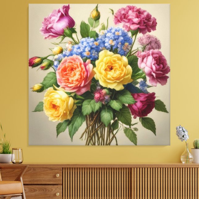 Blossoms in Full Bloom Canvas Print (Insitu(LivingRoom))