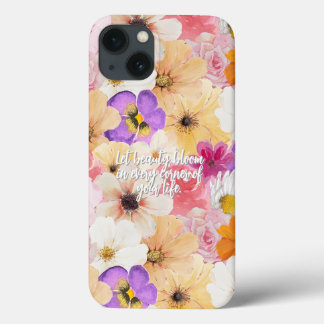 Blossoms in Harmony: A Symphony of Colours iPhone 13 Case