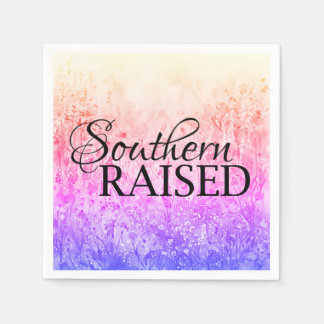 Blossoms of Heritage: Southern Raised Watercolor Napkin
