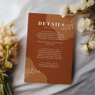 Blossoms of Love : Simple Abstract Leaves Details Enclosure Card