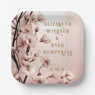 Blossoms of Love" Wedding Invitation Collection Paper Plate