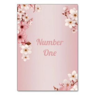 Blossoms of Love" Wedding Invitation Collection Table Number