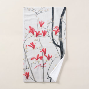 Blossoms of Magnolia Tree, Kobayashi Kokei Hand Towel
