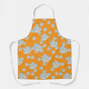 Blossoms On Orange Apron