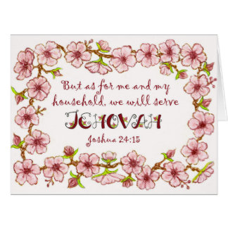 Blossoms~Servir Les Écritures De Jehovah~Big Card 