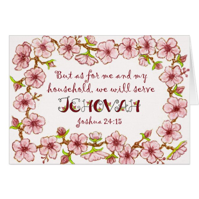 Blossoms~Servir Les Écritures De Jehovah~Big Card (Devant horizontal)