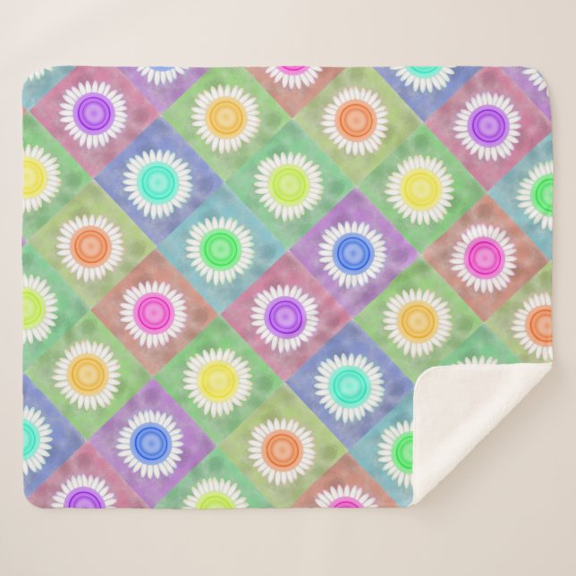 Blossoms Sherpa Blanket (Front (Horizontal))