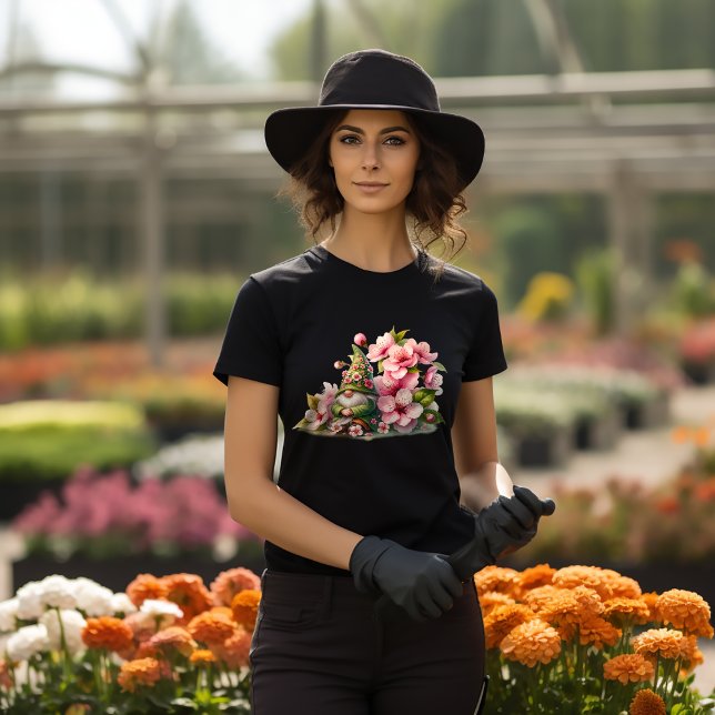 Blossoms Watercolor Garden Gnome T-Shirt (Creator Uploaded)