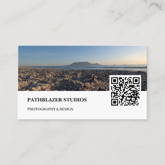 Blouberg Beach Table Mountain Ocean View Business Card (Front)