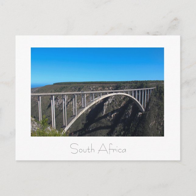 Bloukrans Bridge Tsitsikamma Afrique du Sud Carte  (Devant)