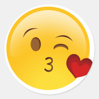 Blow a kiss emoji sticker