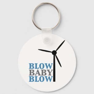 blow baby blow (wind energy) keychain
