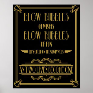 Blow Bubbles Art Déco pour le plaisir Imprimer