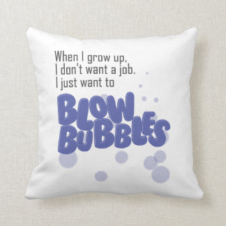 Blow Bubbles Throw Pillow