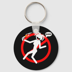Blow-dryer hazard Buttons and Magnets Keychain