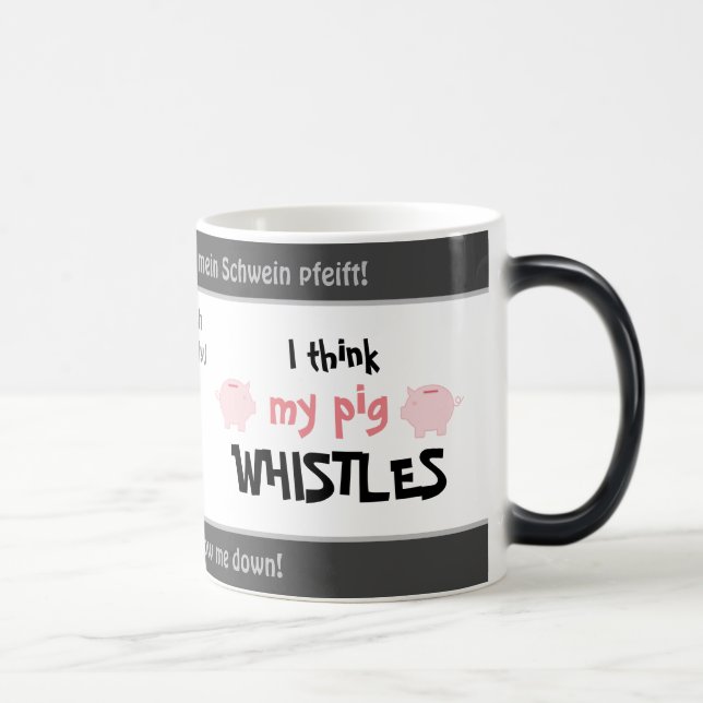 Blow me down - silly translated German saying! Magic Mug (Right)
