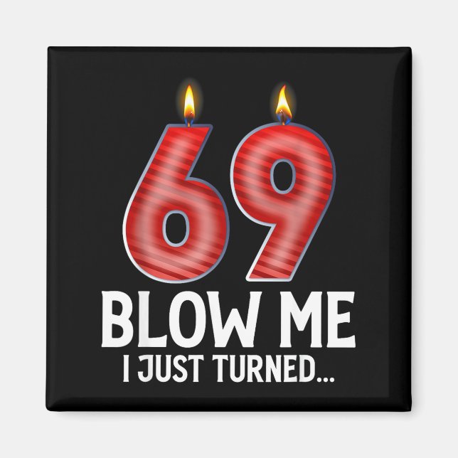 Blow Me I Turned 69 Years Old Funny 69th Birthday  Magnet (Front)