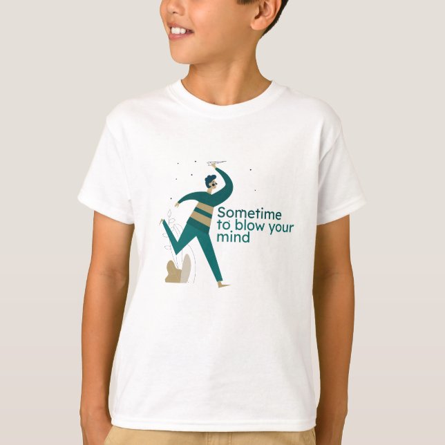 Blow Your Mind Boy Jumping T-Shirt (Front)