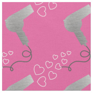 Blowdryer Hairdresser Hair Stylist Fabric Pink