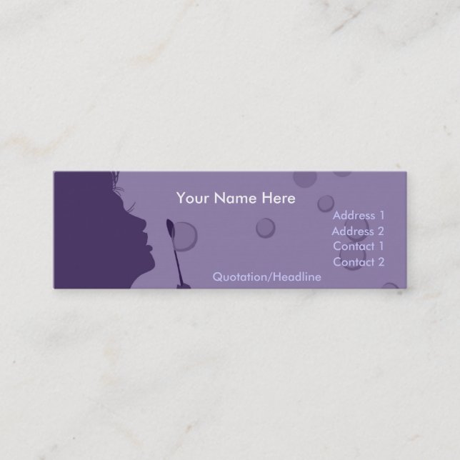 Blowing Bubbles Business Cards (Front)