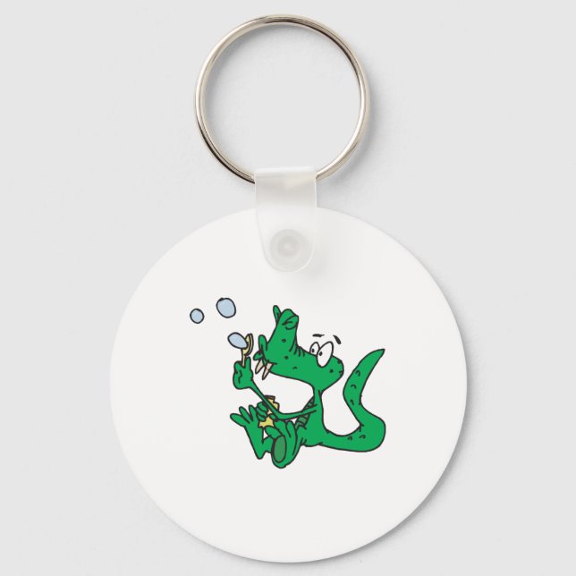 blowing bubbles crocodile keychain (Front)
